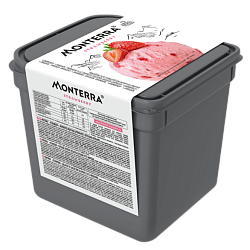 “MONTERRA” strawberry milk ice cream with strawberry pieces